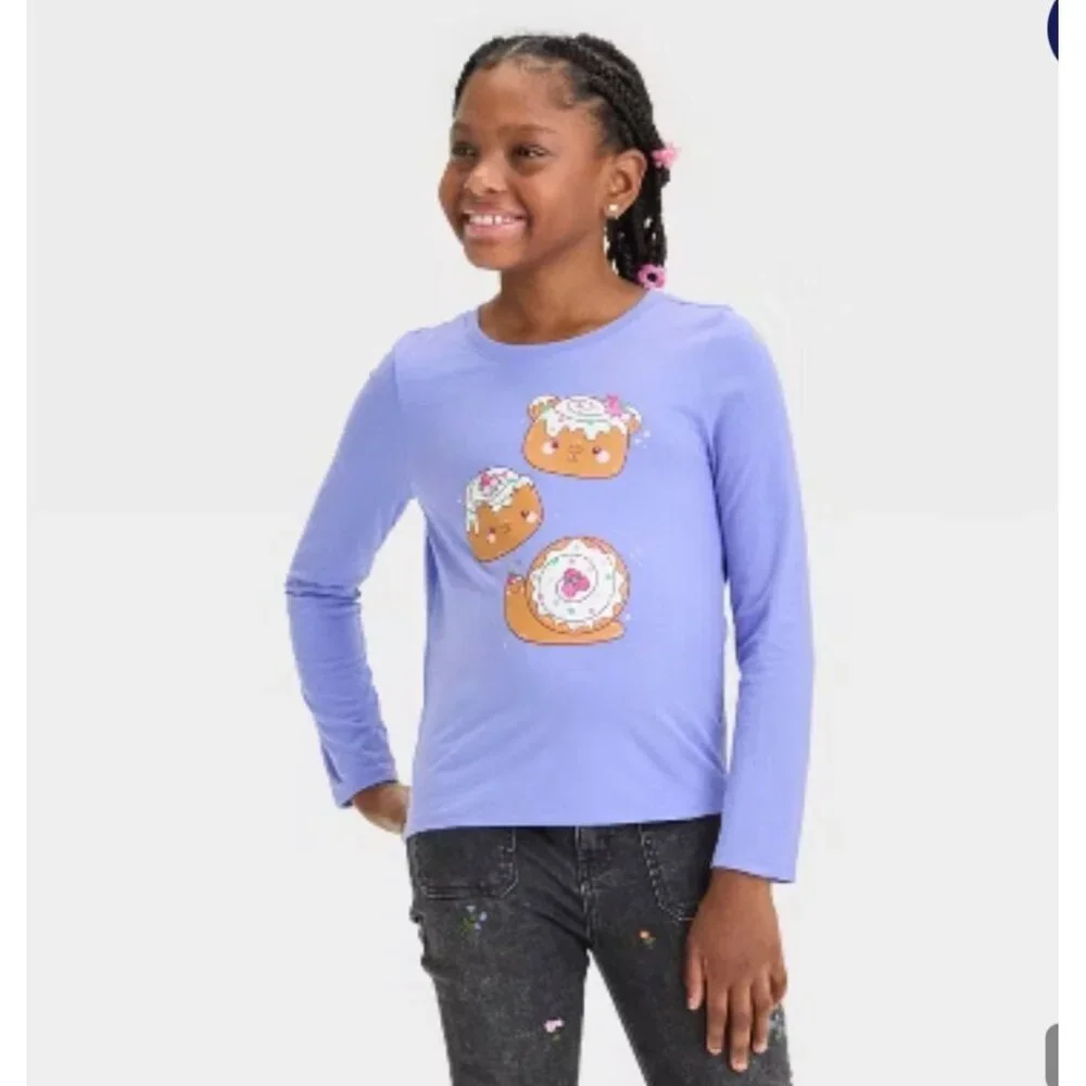 Cat & Jack Girls Graphic Long Sleeve and Leggings Set size M (8) NWT